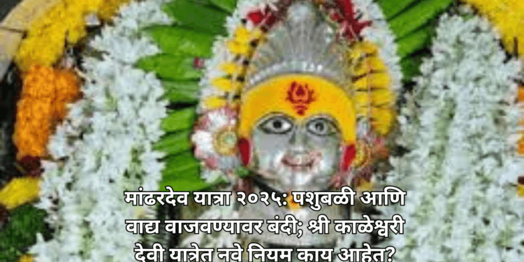 मांढरदेव यात्रा २०२५: पशुबळी आणि वाद्य वाजवण्यावर बंदी 1 मांढरदेव यात्रा २०२५: पशुबळी आणि वाद्य वाजवण्यावर बंदी; श्री काळेश्वरी देवी यात्रेत नवे नियम काय आहेत?
