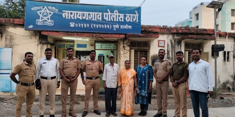 नारायणगाव पोलिसांची सतर्कता; वृद्ध महिलेच्या गळ्यातील दागिने अवघ्या एका तासात परत!