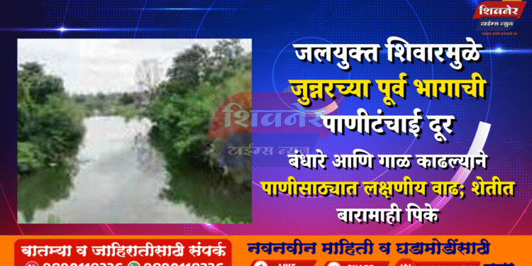 जलयुक्त शिवारमुळे जुन्नरच्या पूर्व भागाची पाणीटंचाई दूर 1 जलयुक्त शिवारमुळे जुन्नरच्या पूर्व भागाची पाणीटंचाई दूर