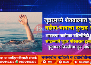 जुन्नरमध्ये शेततळ्यात बुडून बहीण-भावाचा दुःखद अंत